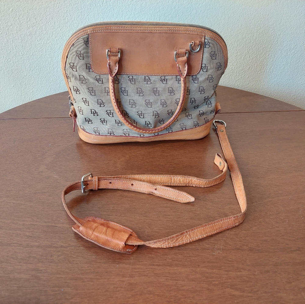 Vintage Dooney & Bourke leather and Canvas